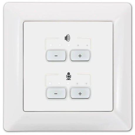 Extron NBP VC2 EU Network Button Panel with Dual Volume Control Flex55 and EU, Black and White, Dual Vol control Extron