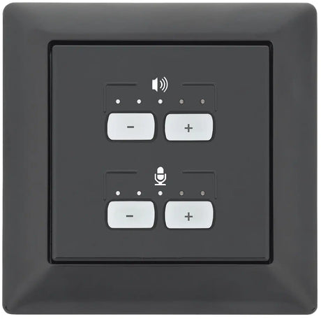 Extron NBP VC2 EU Network Button Panel with Dual Volume Control Flex55 and EU, Black and White, Dual Vol control Extron
