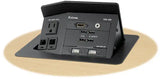 Extron Hideaway HSA 400 Series Surface Access Enclosure Multi-Region - Black Anodized Audio & Video Cables Extron
