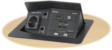Extron Hideaway HSA 400 Series Surface Access Enclosure Multi-Region - Black Anodized Audio & Video Cables Extron