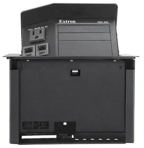 Extron Hideaway HSA 400 Series Surface Access Enclosure Multi-Region - Black Anodized Audio & Video Cables Extron