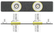 Extron AAP 2BNCPTTFF - Architectural Adapter Plate with Dual BNC and Pass-Through Audio & Video Cables Extron