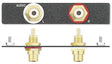 Extron AAP 2RCAFRCA - Architectural Adapter Plate with Dual RCA Female Audio & Video Cables Extron