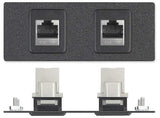 Extron AAP 2SRJ45 - Architectural Adapter Plate with Dual Shielded RJ-45 White Audio & Video Cables Extron