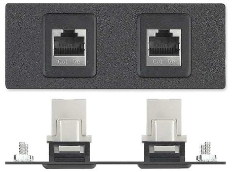 Extron AAP 2SRJ45 - Architectural Adapter Plate with Dual Shielded RJ-45 White Audio & Video Cables Extron