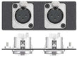 Extron AAP 1XLR3FSC - Architectural Adapter Plate with Single XLR Female and Stereo Mini-Jack Black Audio & Video Cables Extron