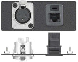 Extron AAP1XLR3FRG45 One XLR 3-pin Female to Solder Cups - Neutrik, One RJ-45 Barrel - CAT 5e AAP Module Audio & Video Cables Extron