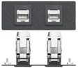 Extron AAP 2XTPFTP24PDJ - Architectural Adapter Plate with Dual XTP, Feed-Through, Power, and Data mount boxes Extron