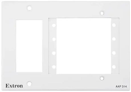 Extron AAP 314 Architectural Adapter Plate Three-Gang Mounting Frame; White mount boxes Extron