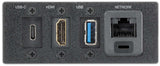 Extron AAP SuperPlate HDMI, VGA, Audio, and Network – Black mount boxes Extron