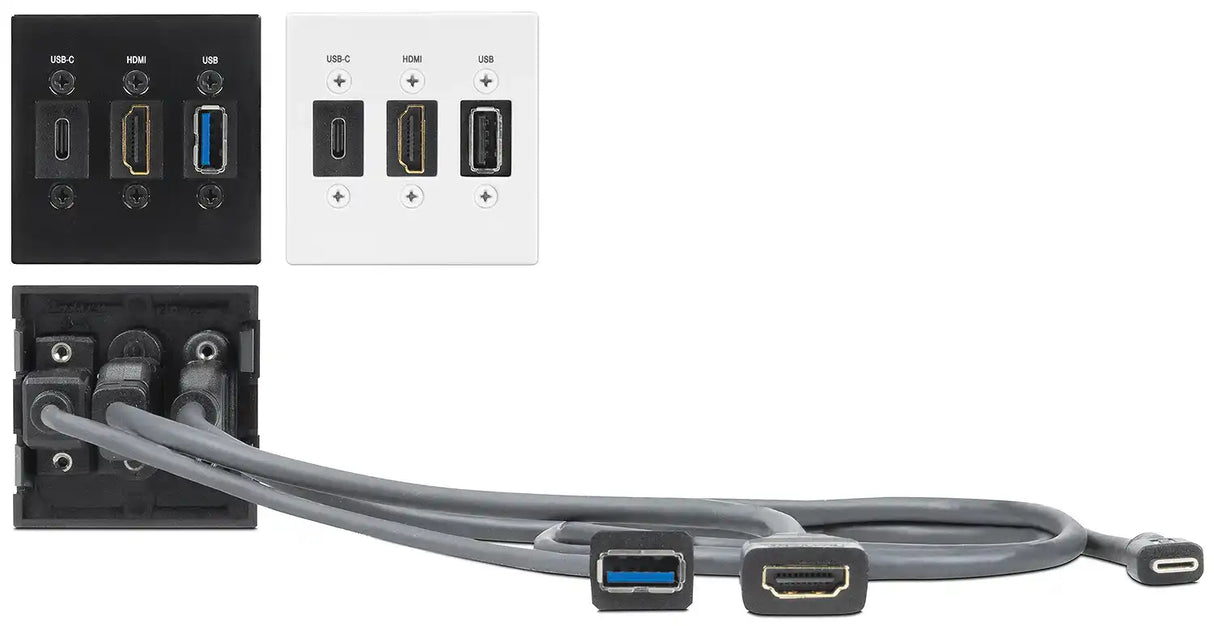 Extron Flex55 Superplate HDMI, USB 3, and USB-C - White Audio & Video Cables Extron