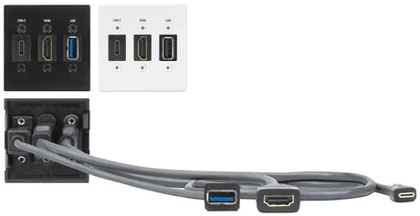 Extron Flex55 Superplate HDMI, USB 3, and USB-C - White Audio & Video Cables Extron