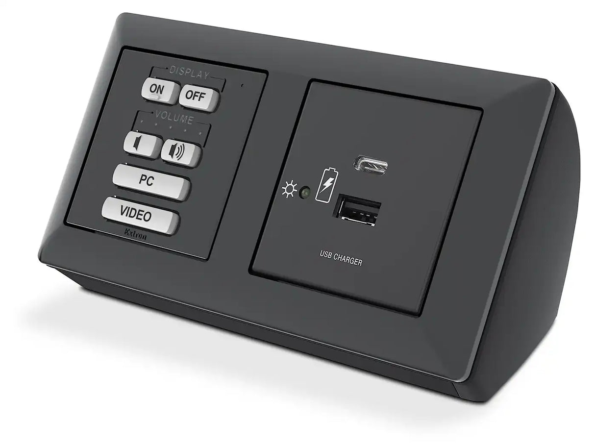 Extron EWB 112 External Wall Box 4-gang Mounting Kit for Flex55 and EU Boxes -Black Audio & Video Cables Extron