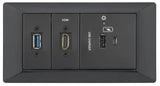 Extron EWB 112 External Wall Box 4-gang Mounting Kit for Flex55 and EU Boxes -Black Audio & Video Cables Extron