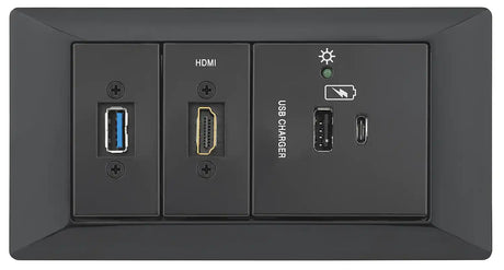 Extron EWB 112 External Wall Box 4-gang Mounting Kit for Flex55 and EU Boxes -White Audio & Video Cables Extron
