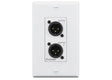 Extron WPC 210 A MK Wallplate Two XLR 3-Pin Males on Decorator Wallplate, White mount boxes Extron