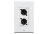 Extron WPC 210 A MK Wallplate Two XLR 3-Pin Males on Decorator Wallplate, White mount boxes Extron