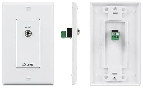 Extron WPC 210 A MK Wallplate Two XLR 3-Pin Males on Decorator Wallplate, White mount boxes Extron