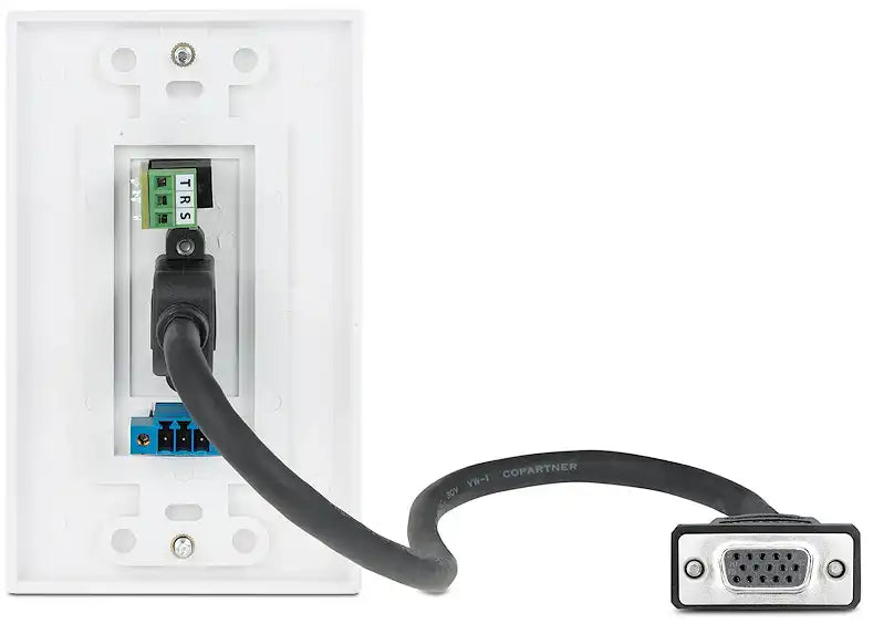 Extron WPD 163 (2) HDMI and Network; White Wallplates mount boxes Extron