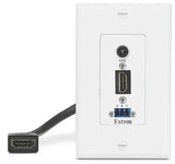 Extron WPD 163 (2) HDMI and Network; White Wallplates mount boxes Extron