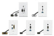 Extron WPD 163 (2) HDMI and Network; White Wallplates mount boxes Extron