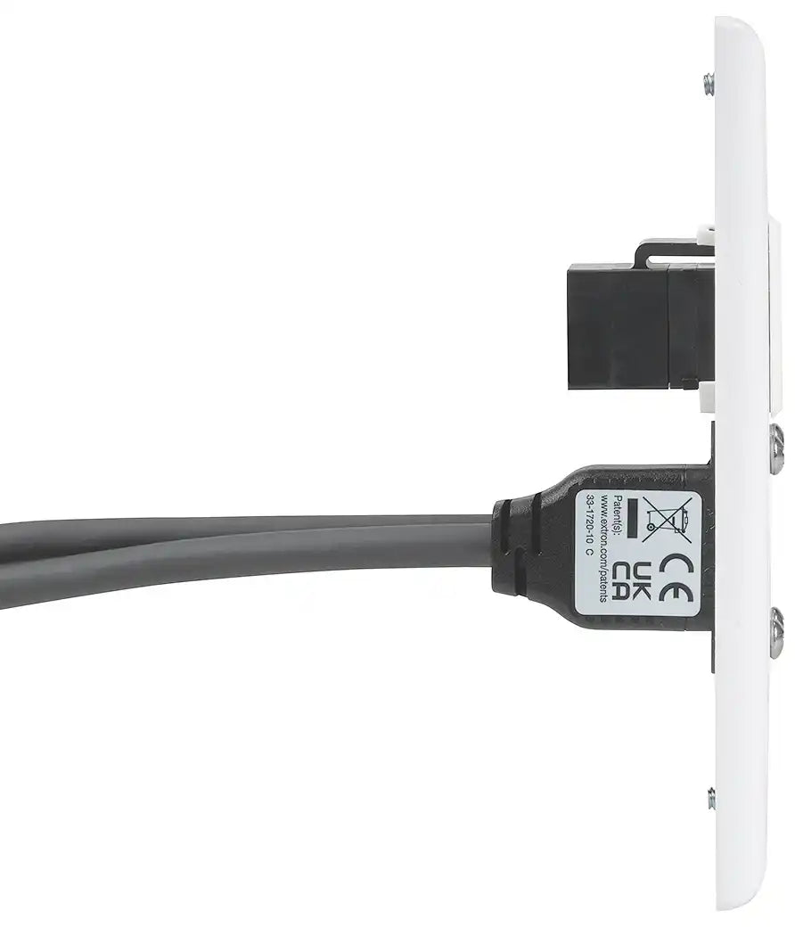 Extron WPD 163 (2) HDMI and Network; White Wallplates mount boxes Extron