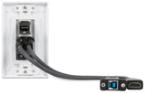 Extron WPD 163 (2) HDMI and Network; White Wallplates mount boxes Extron