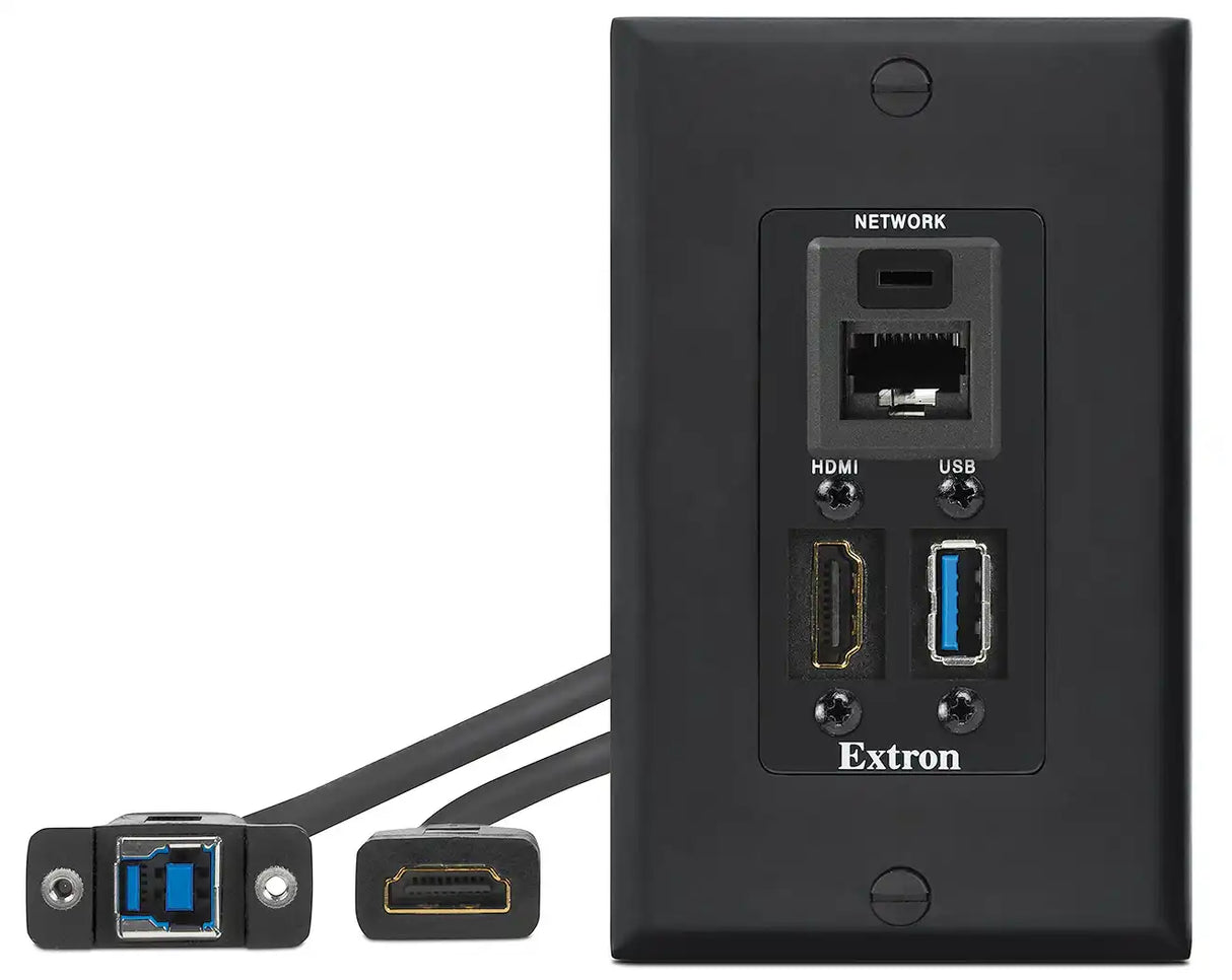 Extron WPD 163 (2) HDMI and Network; White Wallplates mount boxes Extron
