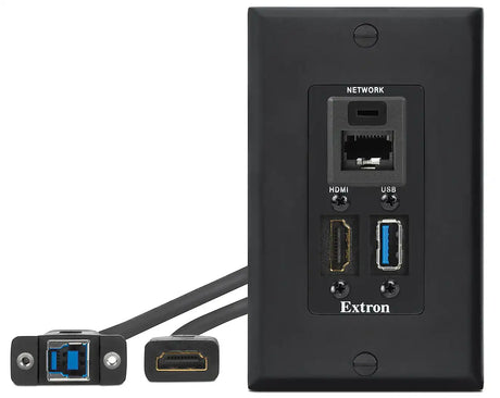 Extron WPD 163 HDMI, USB, and Network; Black Wallplates mount boxes Extron