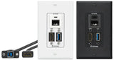 Extron WPD 163 (2) HDMI and Network; White Wallplates mount boxes Extron