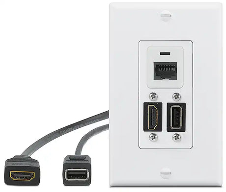 Extron WPD 163 HDMI, USB, and Network; Black Wallplates mount boxes Extron