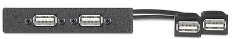 Extron AAP 2USBAF2USBF10 - Architectural Adapter Plate with Dual USB-A and USB-B Feed-Through White Audio & Video Cables Extron