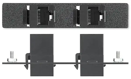Extron AAP 2RJ45CAT6SINGLESP - Architectural Adapter Plate with Dual RJ-45 Cat6 Pass-Through Audio & Video Cables Extron