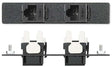 Extron AAP 2RJ45FPDBDL - Architectural Adapter Plate with Dual RJ-45 and Feed-Through Black Audio & Video Cables Extron