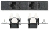 Extron AAP 2RJ45FPDBDL - Architectural Adapter Plate with Dual RJ-45 and Feed-Through Black Audio & Video Cables Extron