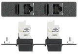 Extron AAP 2RJ45FP-P - Architectural Adapter Plate with Dual RJ-45 Feed-Through Audio & Video Cables Extron