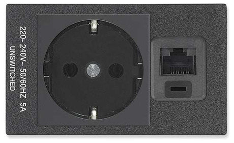 Extron AC NET AAP AC Power and Network Connectivity Module EU - Black Power Extron