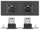Extron AAP 2RJ45SYSMGS500 - Architectural Adapter Plate with Dual RJ-45 and Power Audio & Video Cables Extron