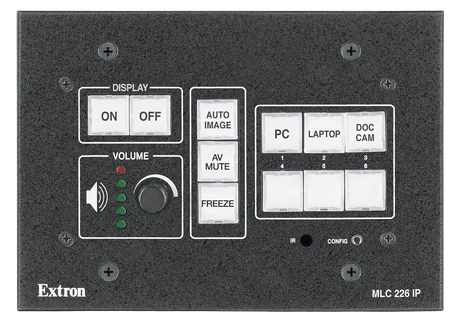 Extron MLC 226 IP Black and White Faceplates MediaLink Controllers control Extron
