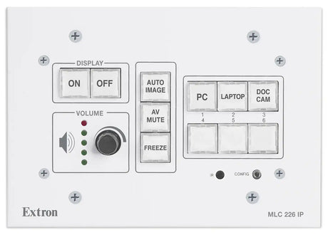 Extron MLC 226 IP Black and White Faceplates MediaLink Controllers control Extron