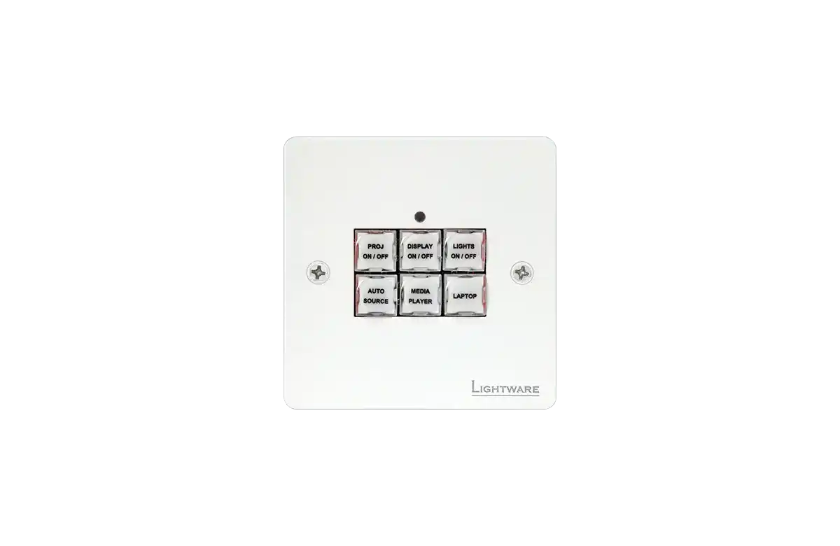 Lightware TBP6-EU-W 6-Button Trigger Panel White | EU Wall – Creation ...