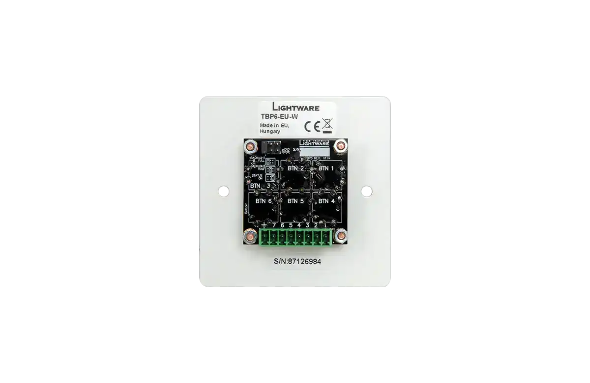 Lightware TBP6-EU-W Trigger Button Panel