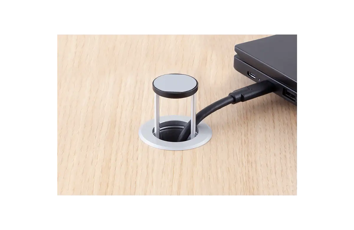 LightWare C-PopUp-10RN Built-in USB-C cable management tool for desks with retraction support