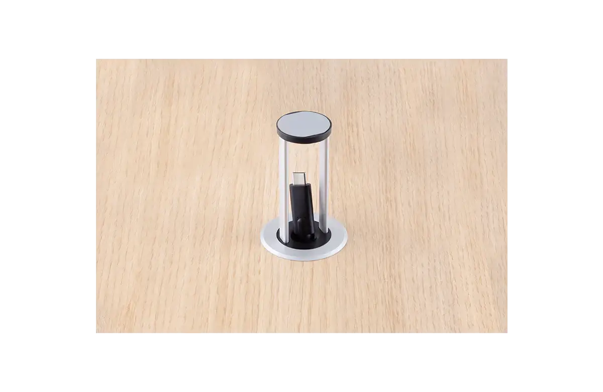 LightWare C-PopUp-10RN Built-in USB-C cable management tool for desks with retraction support