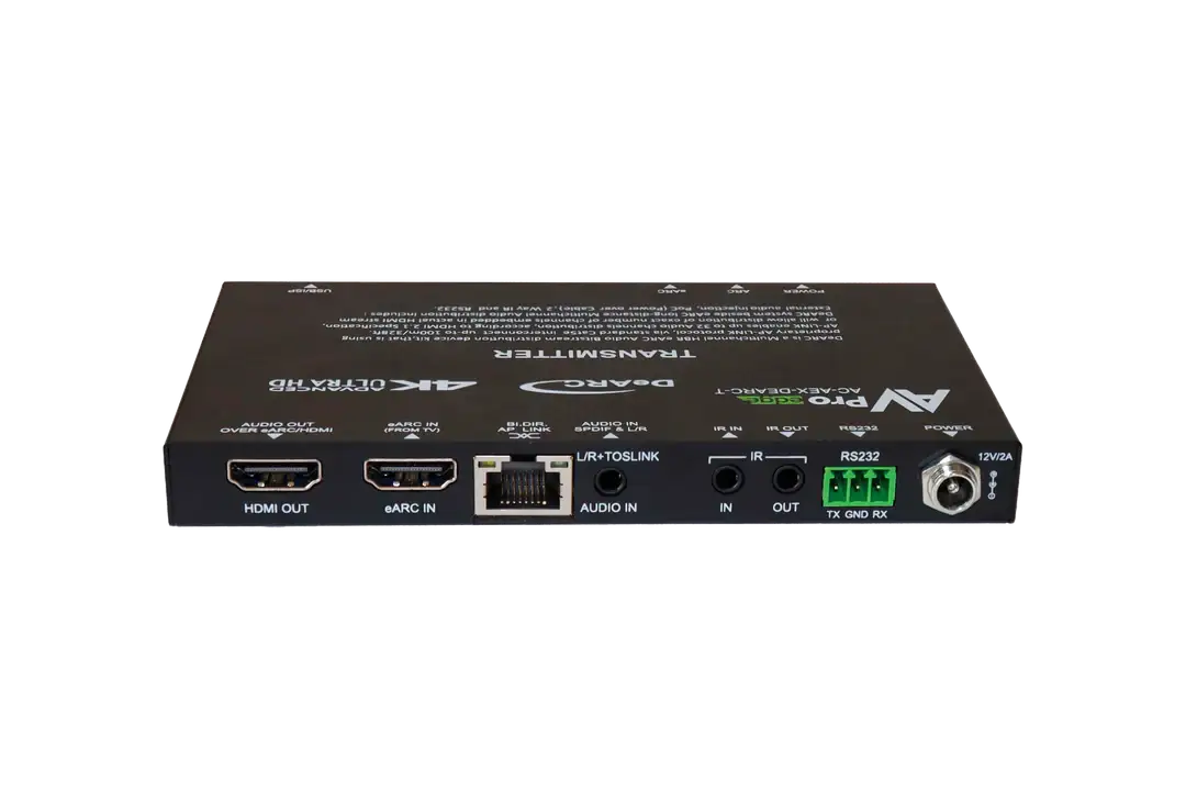 AVPro Edge Point to Point audio extender using eARC over a single category cable