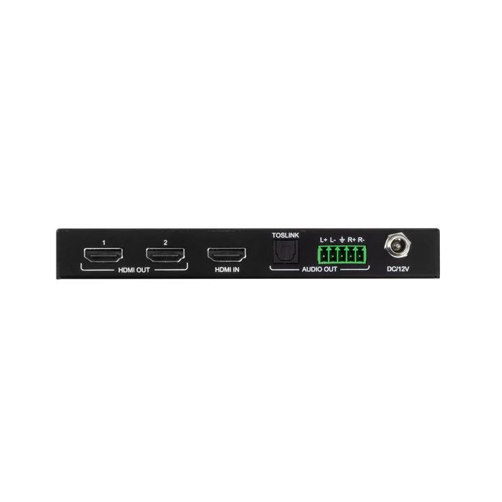 AVPro Edge 48Gbps HDMI scaling distribution amplifier with one input, dual outputs