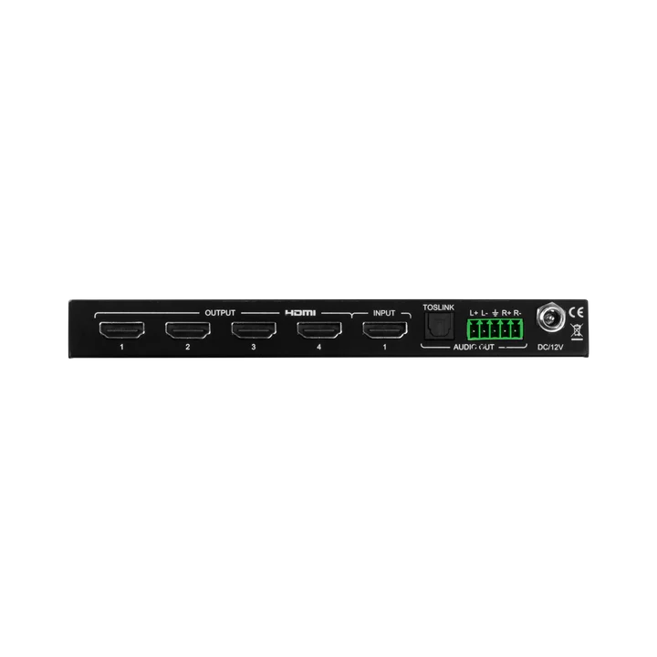 AVPro Edge 48Gbps HDMI scaling distribution amplifier with one input, and four outputs