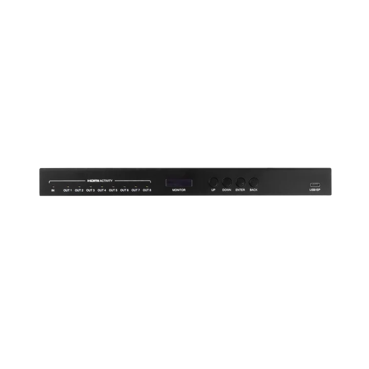 AVPro Edge 48Gbps HDMI scaling distribution amplifier with one input, and eight outputs