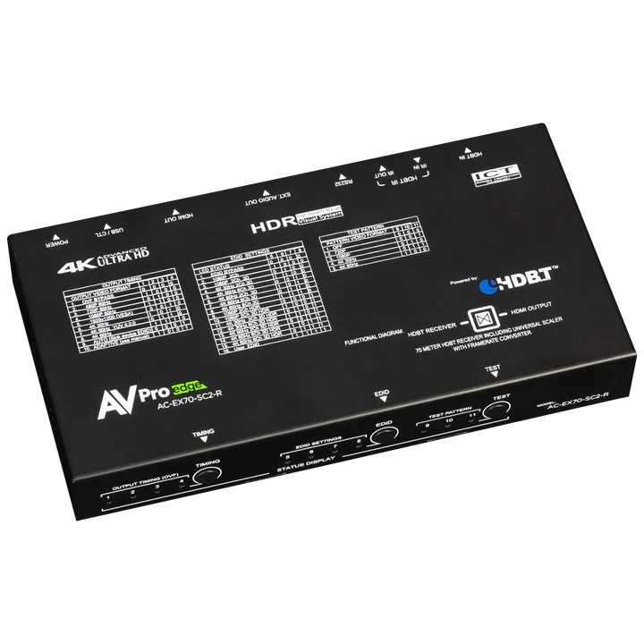 AVPro Edge AC-EX70-SC2-R 70 HDBaseT Receiver with Scaler/Fixed RGB function, and No-Drop handshake management/custom JPG