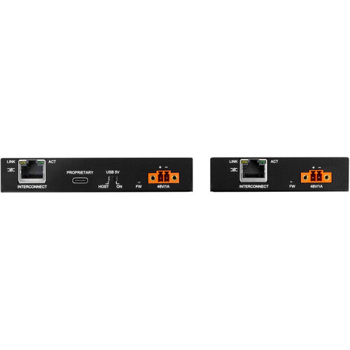 AVPro Edge 100-meter extension kit for USB 3.2 Gen 1 with a USB-C host and a four USB-A port hub connected via category cable
